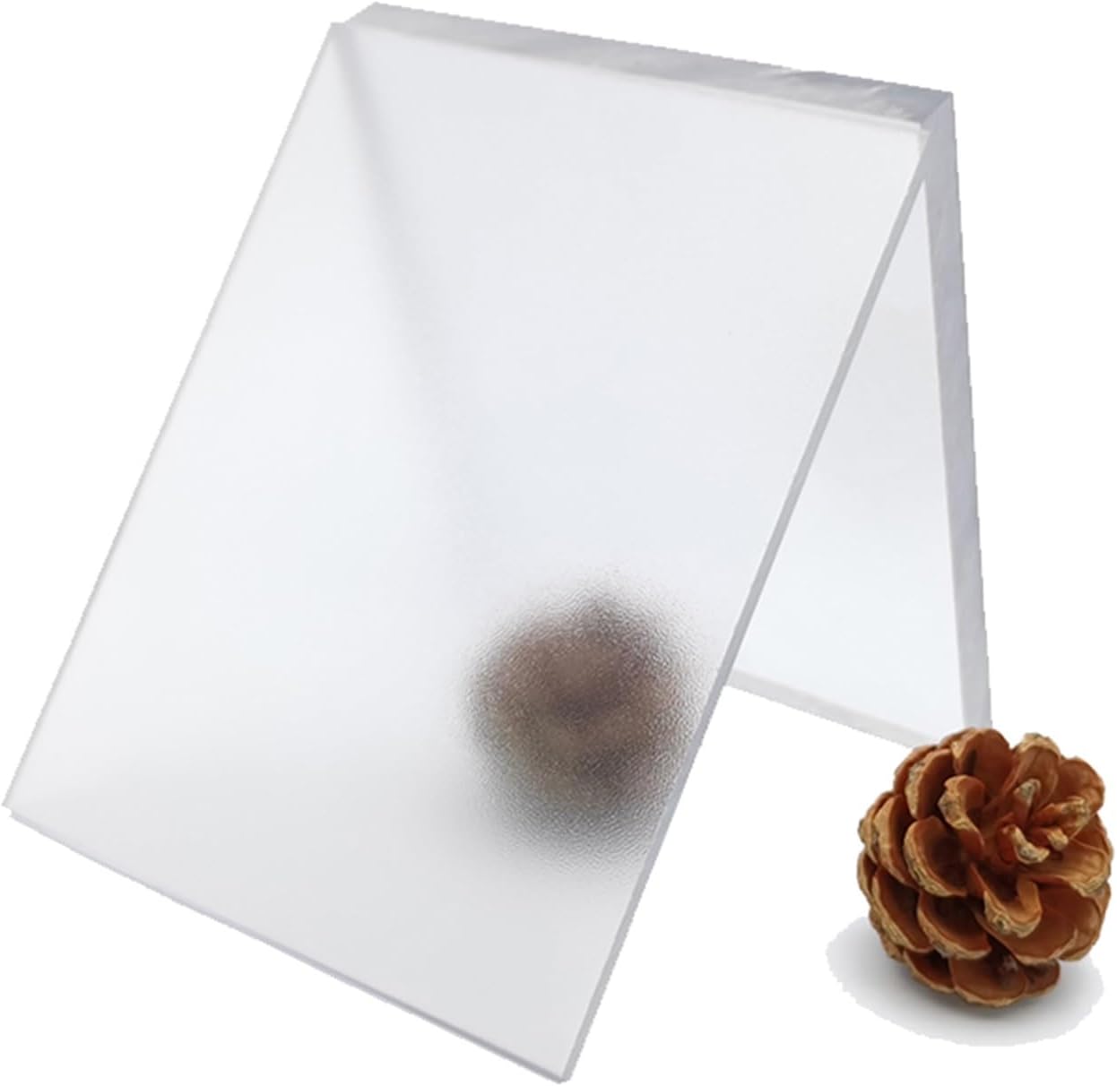 Polycarbonate sheet Roof Panels Sheets,Clear lexan Plastic Roofing Outdoor Greenhouse Rolled Garden Gazebo Covering Waterproof UV Protected Impact Resistance Weather Resistant(Frosted,L900xW100xT0.1cm