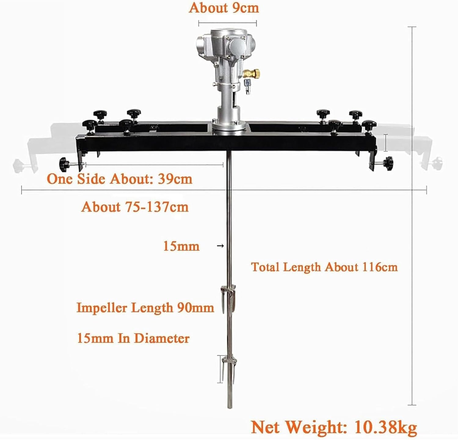 IBC Air Agitator,Paint Stirring Machine,1/2HP Electric Tank Mixer Machine,Free Speed Adjustment from 0-2500 RPM, for Viscous Liquid Ink Dye Chemicals