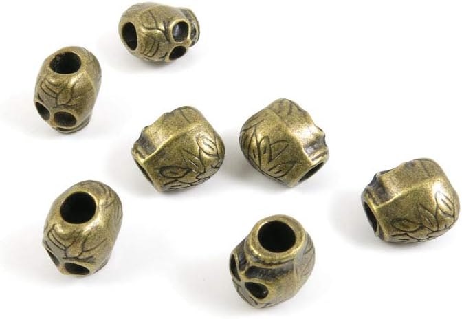 Price per 440 Pieces Antique Bronze Tone Jewelry Charms Findings Arts Crafts Beading Making Charmes V4UZ4A Skull Head Loose Beads