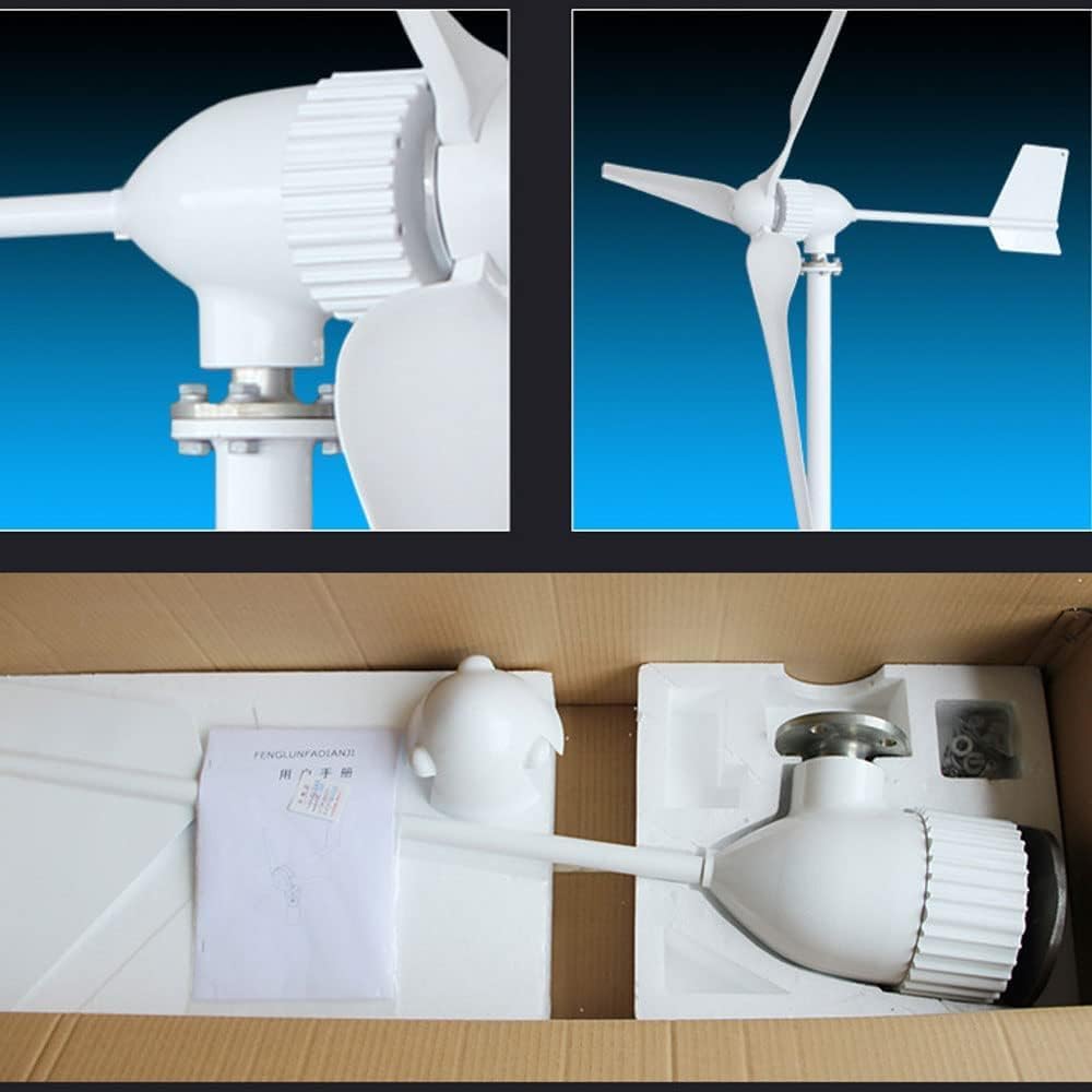 CAJUCA 5000W Wind Turbine Generator Kit Household Permanent Magnet Small Wind Power Generator with Controller Windmill for Wind Solar Hybrid System
