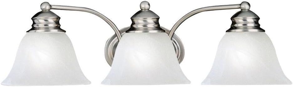 Maxim Malaga 3 Light Vanity Light with Satin Nickel Finish