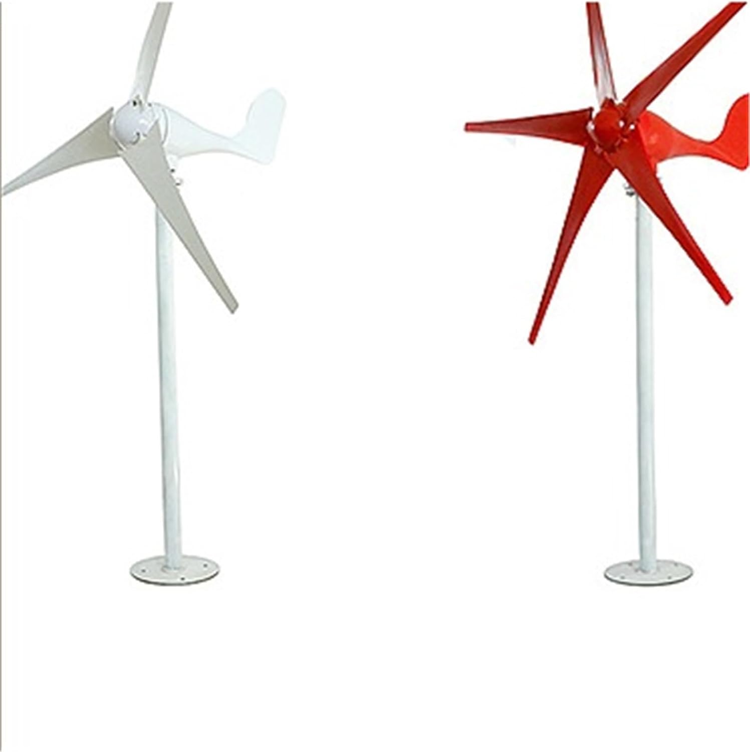 Wind Generator, 100W 12V 24V Wind Generator for Wind-Solar Hybrid Streetlights, Small Model with Controller,Wind Turbines(Red)