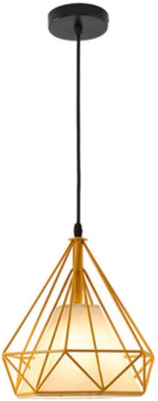 YONG - FR Chandelier, Creative Diamond, Post-Modern Style Wrought Iron Pendant Lamp, Single Head Hanging Light, Lighting Fixtures for Restaurant and Bar Decoration(Gold)