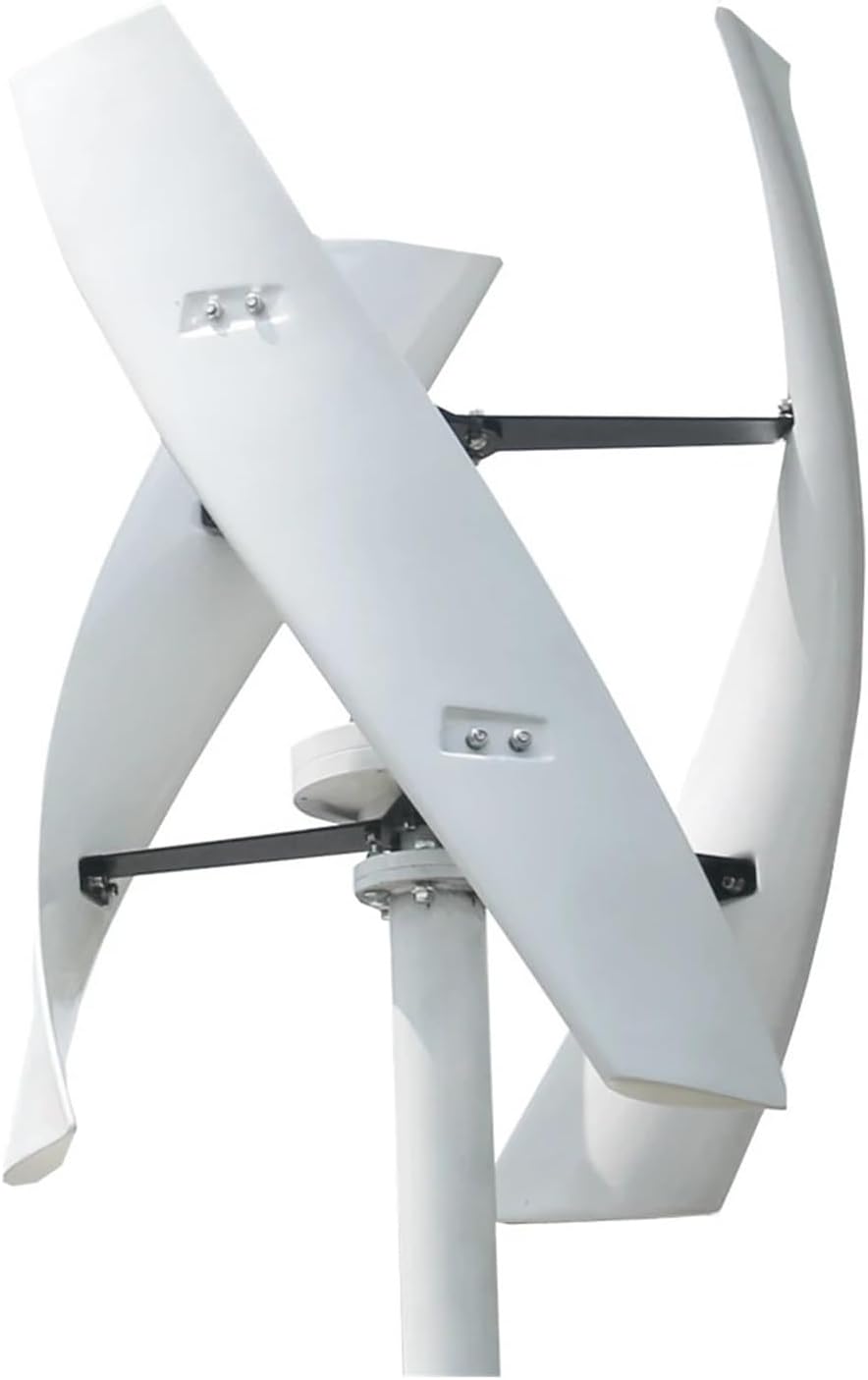 Wind Turbine Generator Kit 300W 12V 24V Vertical Axis Windmill Generator with Off Grid System for Home Farm Street Use Low Starting Speed for Home(Type 4,Wind Turbine ONLY_12V)
