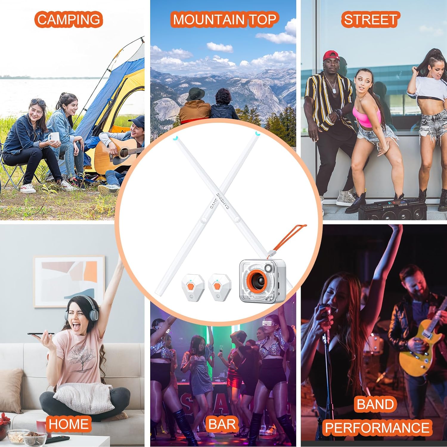 Electronic Drum Set - Portable Electric Air Drum Set With 3.5mm Input, Air Drumsticks Pedals Lessons & Games, Bag, Pedal, Lanyard - Gamsing Official Genuine