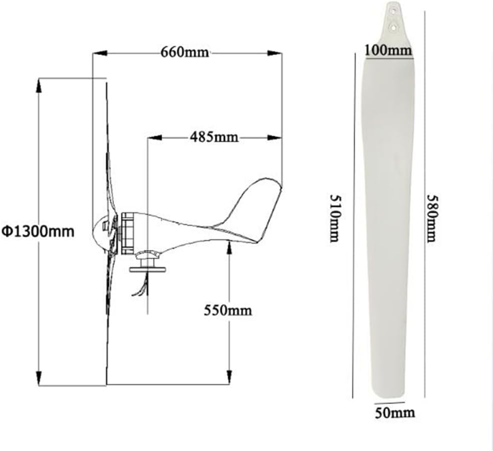 24V,HYZHANHONG 220V,4000W Small Home Wind Turbine Generator Windmill 12V 24V 48V Windmill with MPPT Controller for Street Street Lighting,Monitoring,Boat