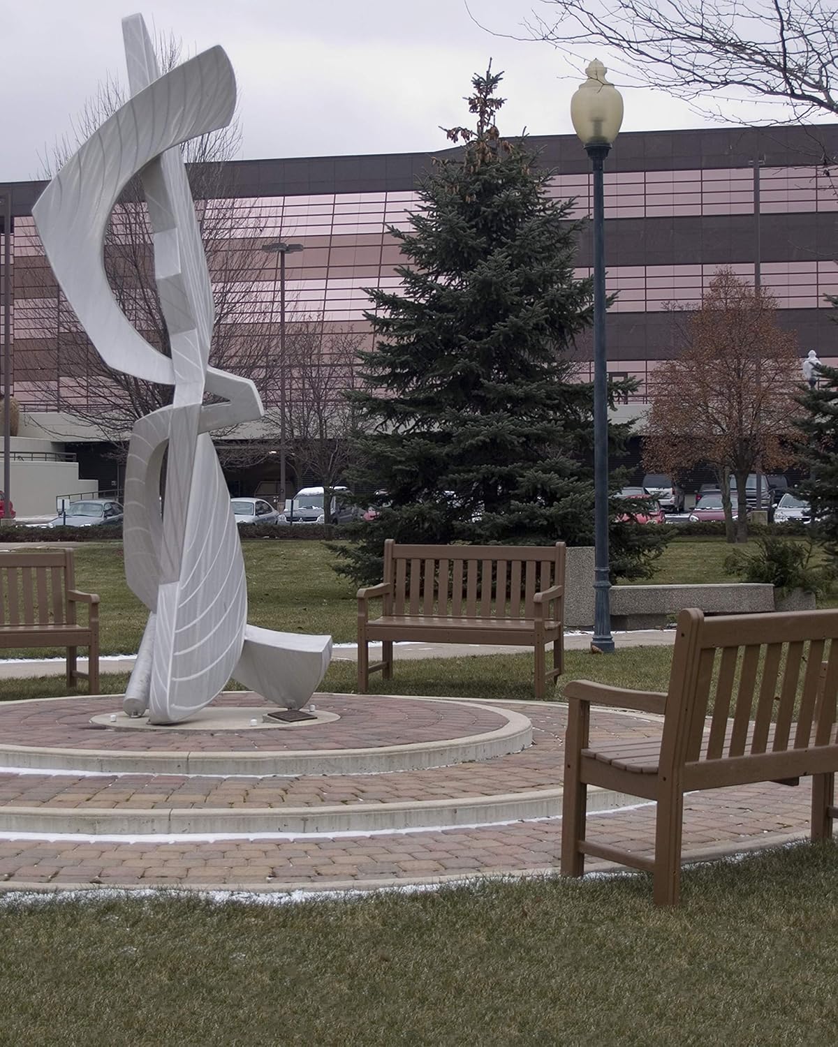 POLYWOOD Rockford 48-Inch Bench, Teak - Modern Outdoor Garden Bench for Patio, Porch & Backyard - Heavy Duty HDPE Front Entry Bench - Fire Pit Seating & Deck Furniture