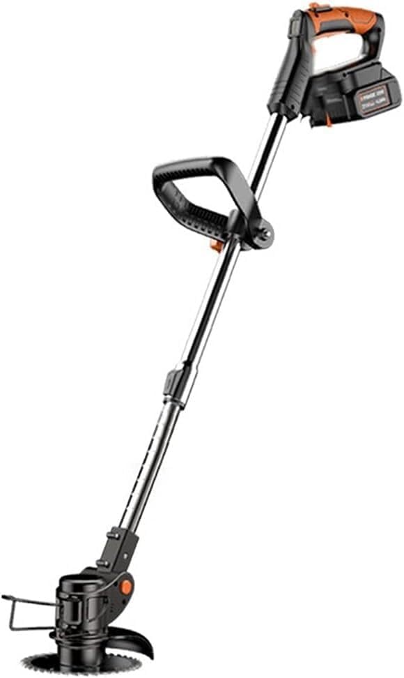 Cordless Grass Strimmer Household Lawn Mower Type Metal Material ELD Lawn Mower Small Electric Lawn Mower Lightweight and Convenient Household Lawn Mower Outdoor