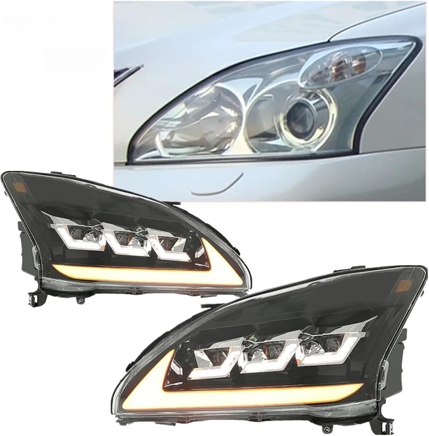 Car Head Lamp Compatible For Lexus RX LED Headlight 2003 2004 2005 2006 2007 2008 Accessories RX350 RX300 Front DRL Signal Lights Assembly