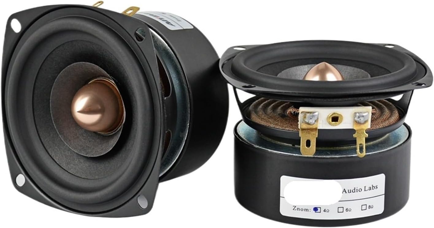 2Pcs 3 Inch Audio Speaker 4Ohm 8Ohm 15W Full Range Speaker HiFi Treble Mediant Bass Loudspeaker(Blue)