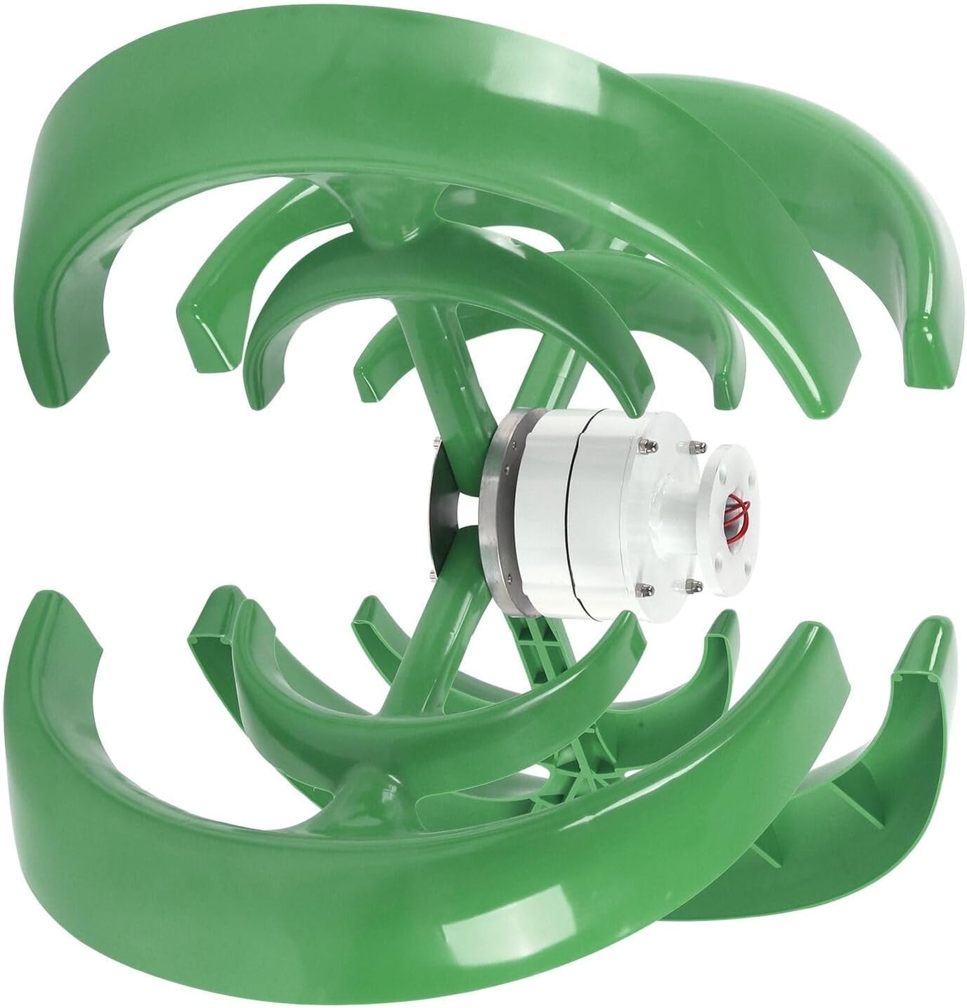 1500W 12V/24V Lantern Type Wind Turbine 4 Blade Turbine with Controller Home Outdoor Vertical Axis Wind Turbine (Color : Green, Size : 12V)