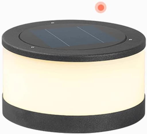 Post Lights Outdoor Round Solar Lawn Light Waterproof Wall Nordic Simple Garden Landscape Villa Gate Head LED Night Security Lighting Fixtures