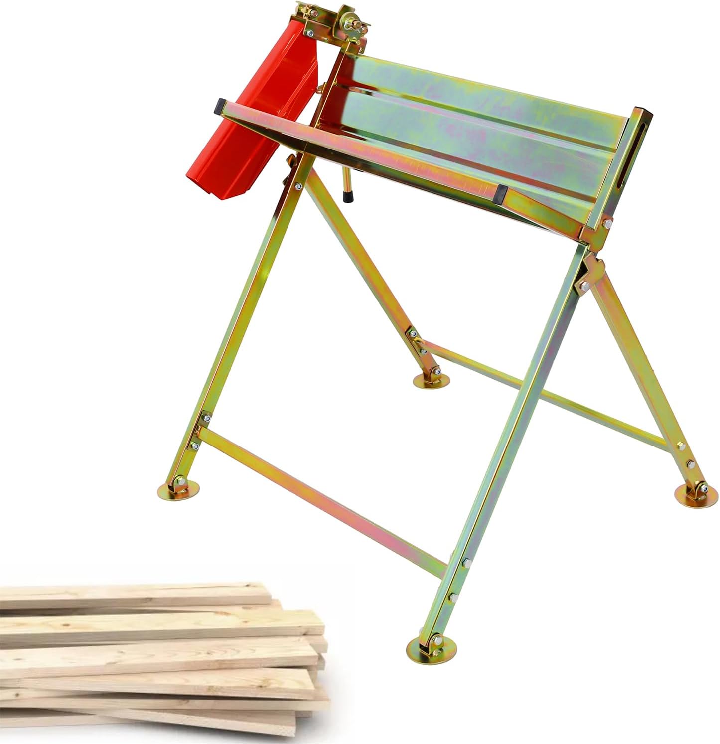 Saw Horse with Chainsaw Holder - Heavy Duty Folding Sawhorses | Collapsible Log Heavy Duty Sawhorse for Log Cutting Firewood Cutting | Log Holder for Chainsaw Cutting