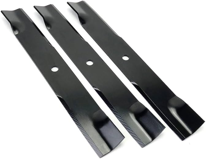 3 Pcs Lawn Mower Blades with 5/8 Inch Center Hole, 18-1/2 Inch Length, 2-1/2 Inch Width, for Gas-Powered Equipment