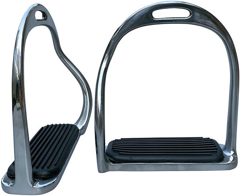 UNISTRENGH Western Stainless Steel Horse Riding Stirrups Equestrian Saddles Accessories Anti-Skid Horse Pedal Super Lightweight Equestrian Safety Equipment