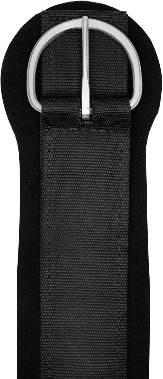 AirFlex ‎Straight Horse Cinch, Anti-Slip Nylon Webbing Saddle Cinch Girth with Flat Buckle, Western Horse Riding Supplies, ‎Black