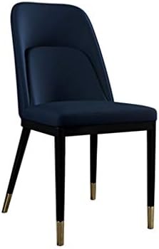 Dining Chair Kitchen Dining Room Furniture Chairs Modern PU Leather High Back Padded Soft Seat Dining Chair for Living Room Desk Patio Terrace Office Kitchen Lounging (Color : Blue)