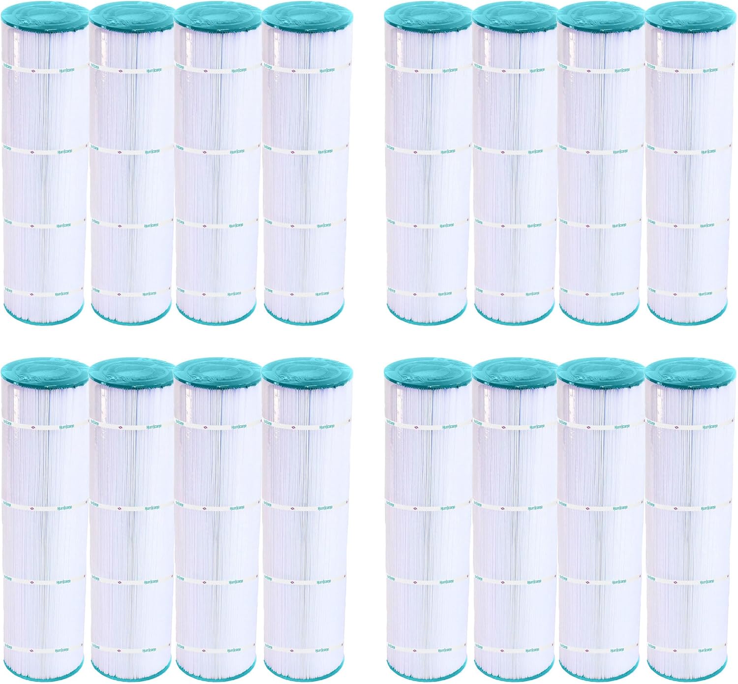 Hurricane Filters 16 Pack HF7489-04 Advanced Pool Filter Cartridge - Replacement for PA112, Unicel C-7489, Filbur FC-1275, Hayward Super-Star-Clear C-4500, C-4520, CX875XRE