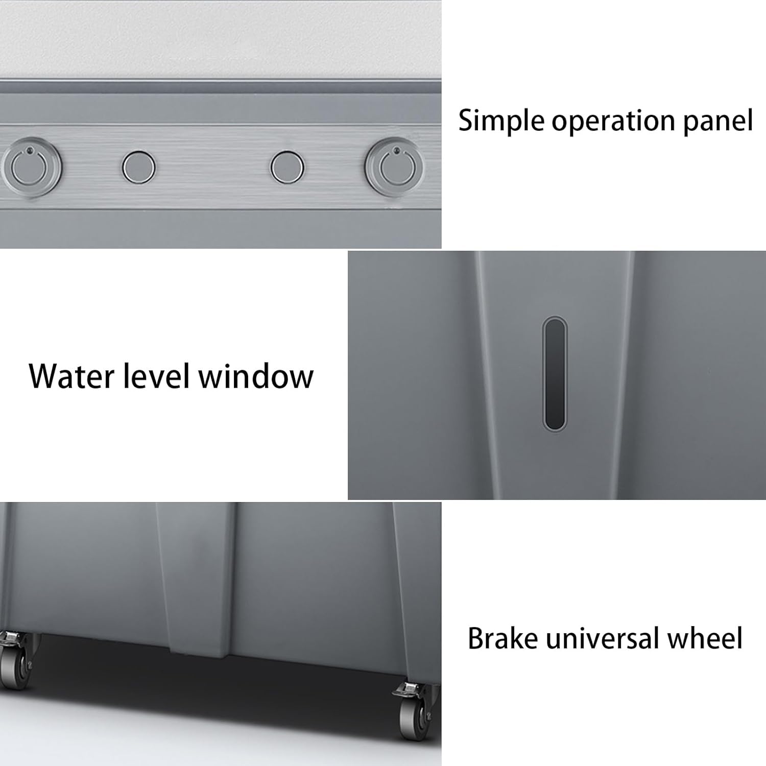 Evaporative Air Cooler, Swamp Cooler Air Conditioner with 6 Ice Packs, 3-Speed Portable Air Conditioner for Factory Room(73 * 44 * 146cm)