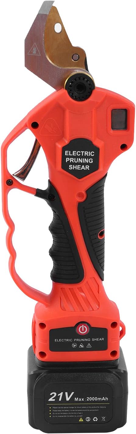 Electric Cordless Pruning Shears, 6.23ft Extension Pole 0.59-1.18inch Cut Electric Pruner Titanium Plated SK5 Blades Parks Yard Tree Trimmer with 2 Pack 21V Lithium Battery