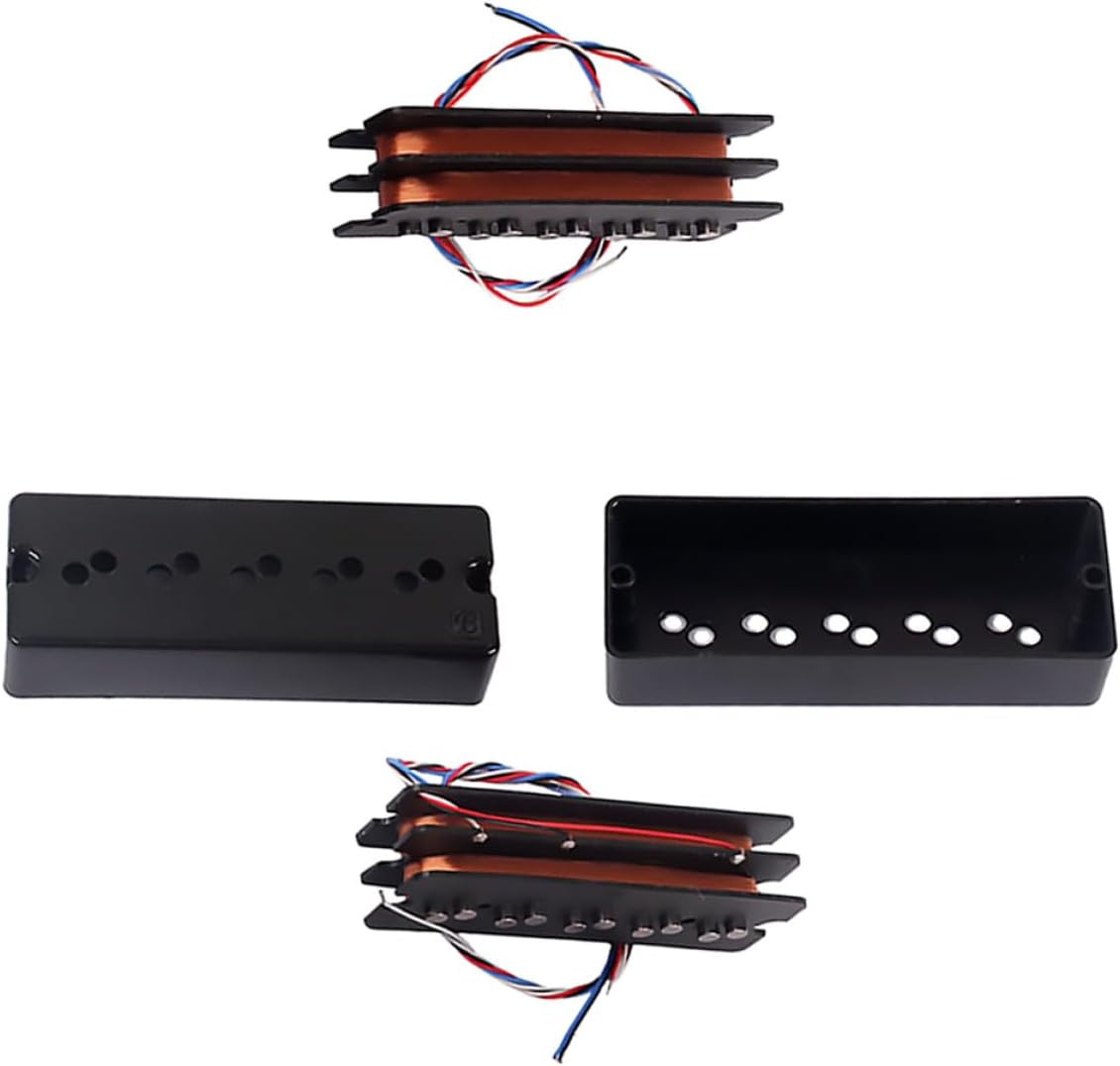 Double Layer Bass Humbucker Pickup Set Wax-potted Soapbar Design for Noise Reduction High Output with Sustain and Aggressive Harmonics Lightweight Guitar Replacement Parts
