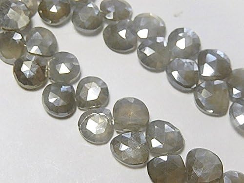 Moonstone Gemstone. Semi Precious Gemstone. Mystic Gray Moonstone Faceted Heart Briolette 10 pcs 11mm