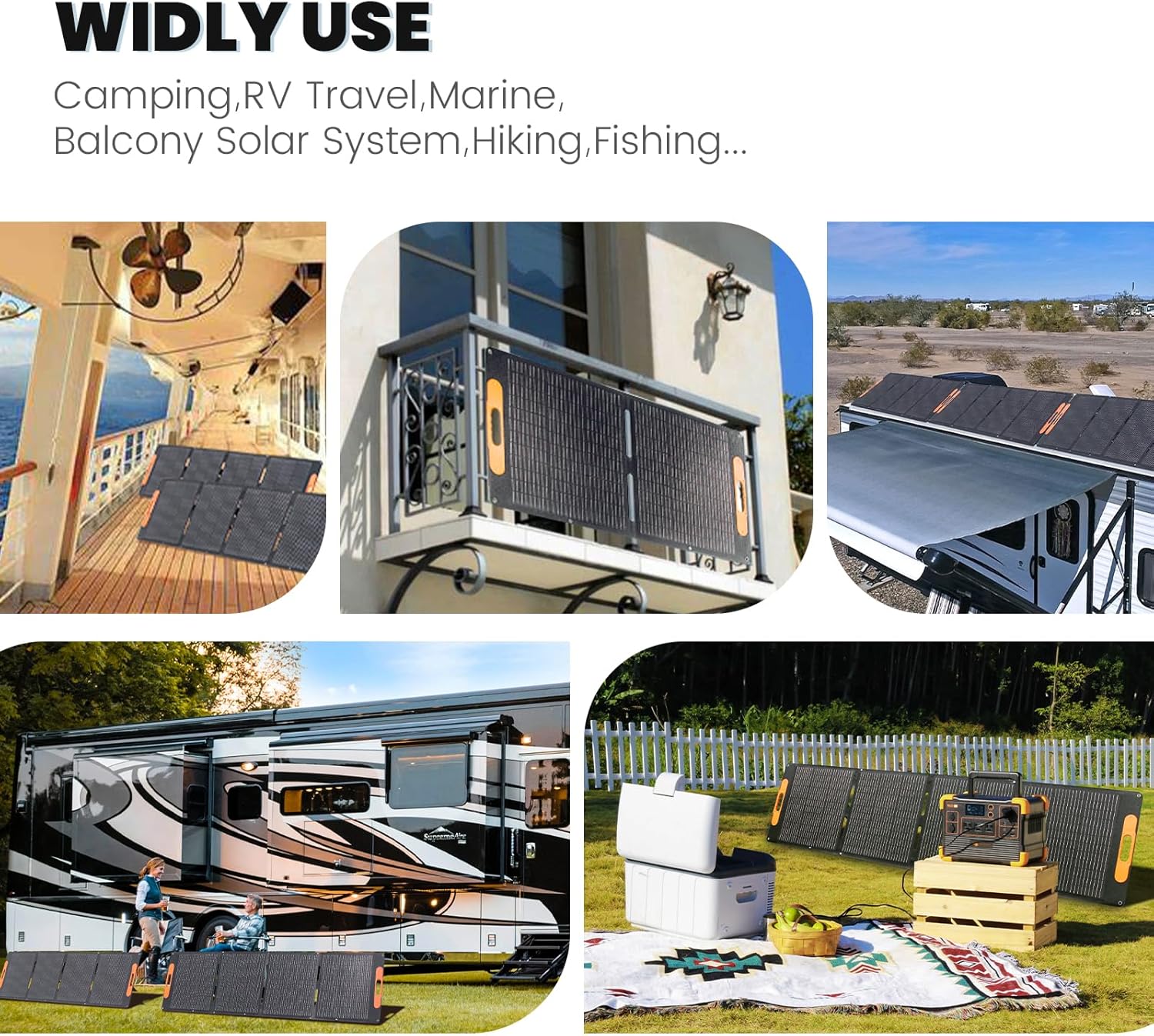 100 Watt Portable Solar Panel for Power Station, 100W 20V Foldable Solar Charger with MC4 Cable, USB Output, Folding 100w Solar Panel for RV Camping Blackout Off Grid System