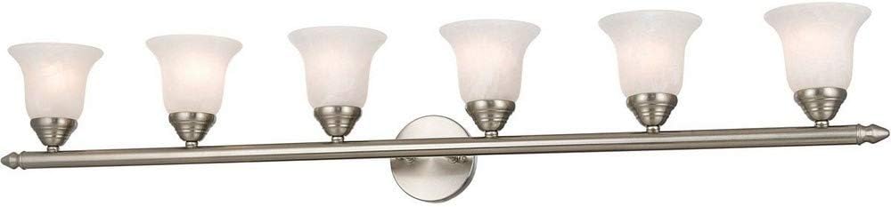 Livex Lighting 1066-91 Neptune 6-Light Bath Light, Brushed Nickel