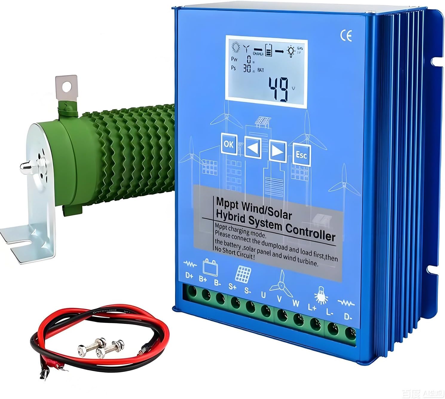 12v/24v Auto Identification Regulator,3000w-5000w Wind Solar Hybrid Charge Controller,Mppt Boost Charge Regulator with Lcd Display & Dump Load,Operating Humidity Range 35-85%Rh 8000W