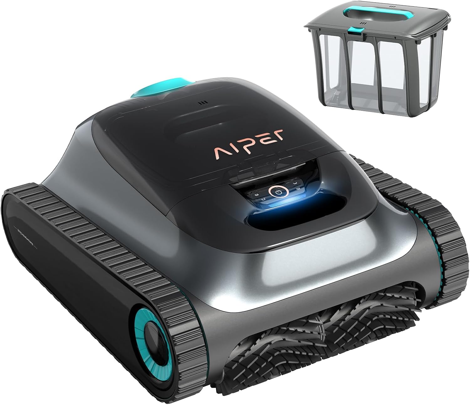 AIPER Scuba S1 Cordless Robotic Cleaner, Smart Navigation for Inground Pools up to 1,600 Sq.ft, Wall and Waterline Cleaning Vacuum