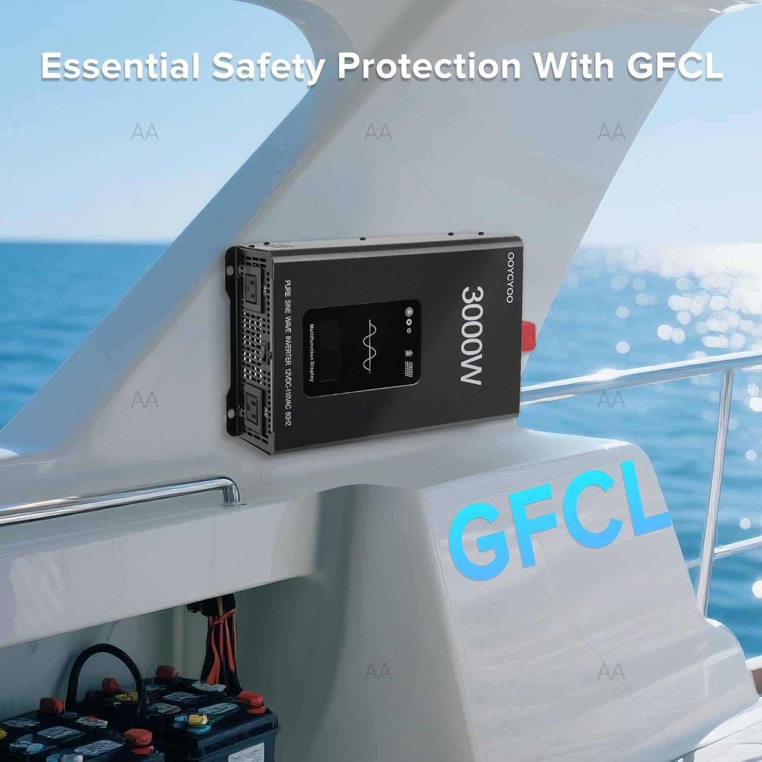 3000W Pure Sine Wave Inverter 12V DC to 120V AC Converter for Home,Equipped with an LCD Screen，RV, Truck, Camping, Trailer, Support Li, AGM, SLD, Gel, FLD Batteries