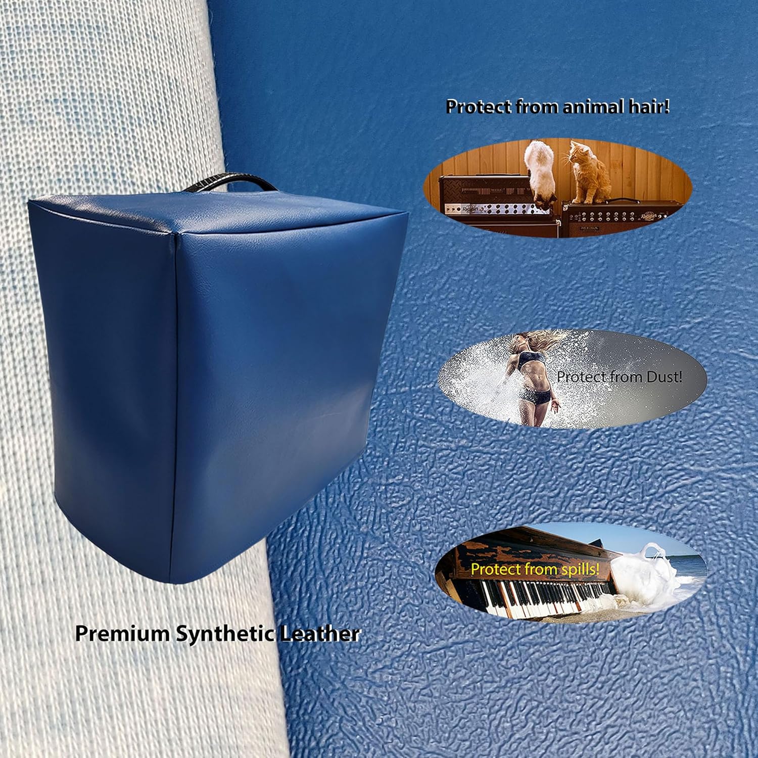 DCFY! Cover for Blackstar HT 212VOC(MkII) Guitar Amplifiers | Ultimate Amp Protection Made in the U.S.A. | Pacific-Blue | Premium Synthetic Leather