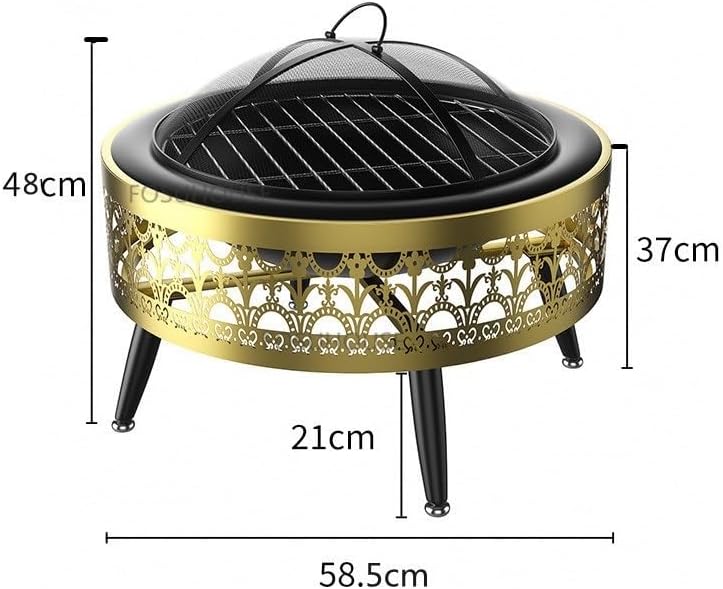 Outdoor Fireplaces Iron Fire Pit for Outdoor Heater Winter Indoor Stove Creative Leisure Barbecue Smoke Free Charcoal Braziers Fire Pits