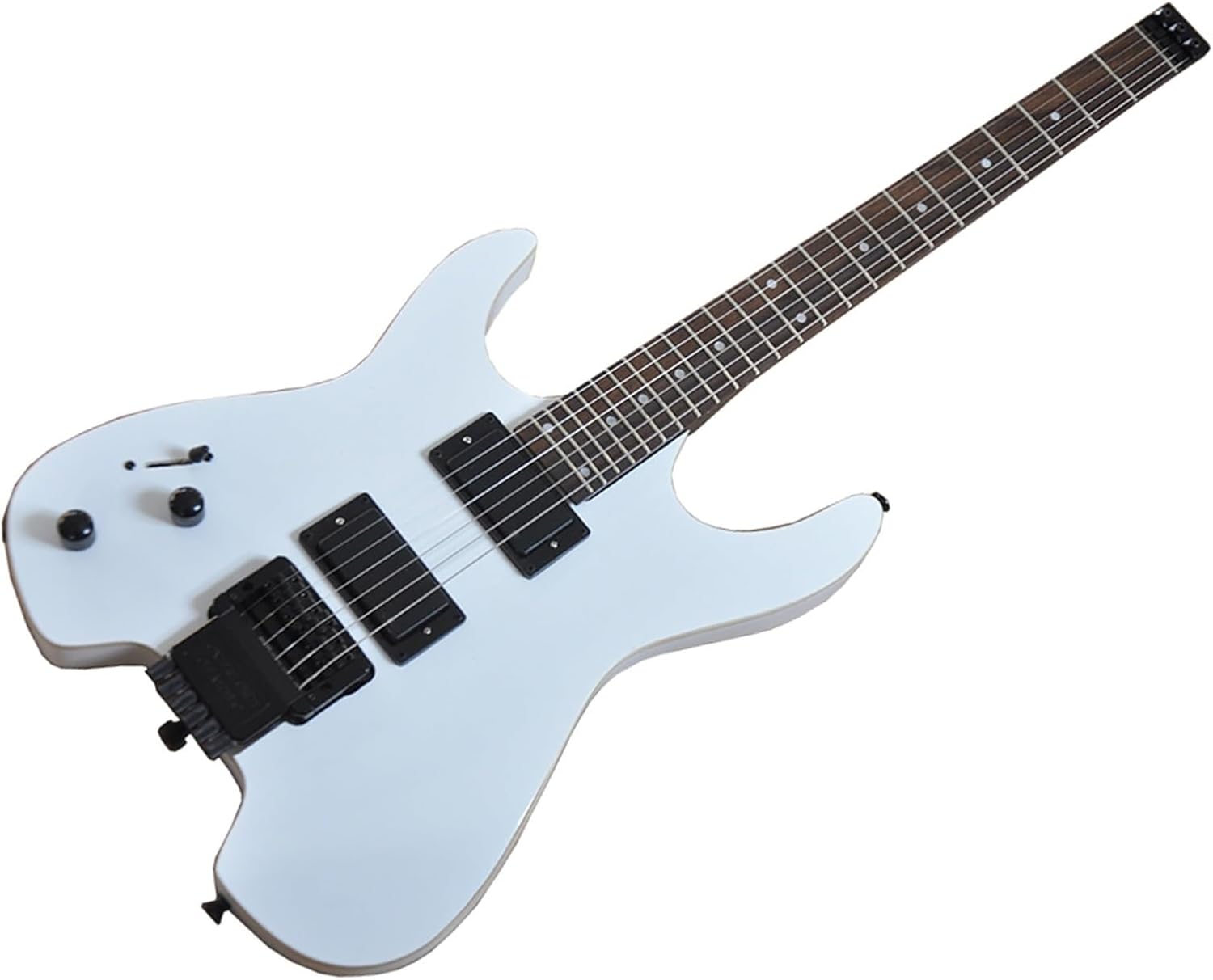 39 Inches Left Handed White Headless Electric Guitar with Rosewood Fretboard 24 Frets Professional Headless Guitar