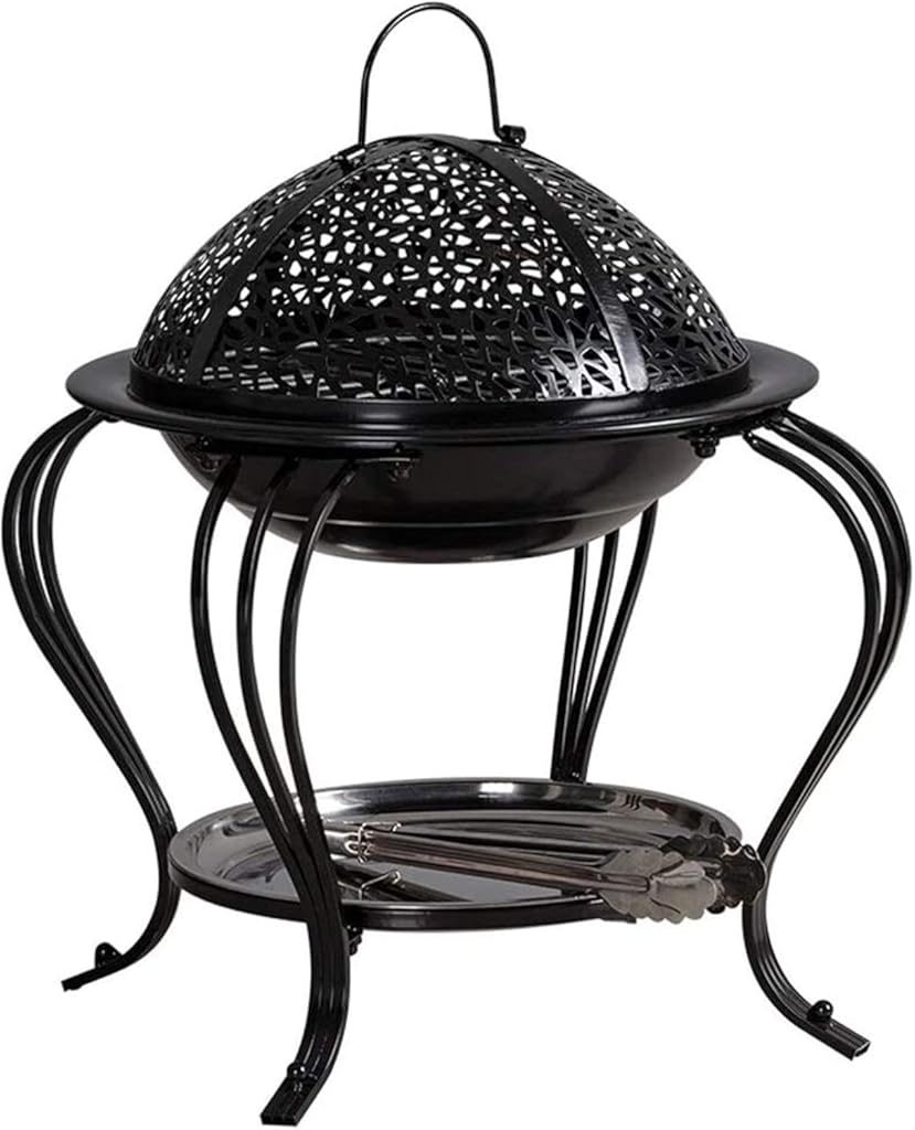 Outdoor Fire Pit Outdoor Fire Large Bonfire Wood Burning Patio Coal Grill Firepit for Outside Grill Charcoal Smokeless Grill with Spark Screen