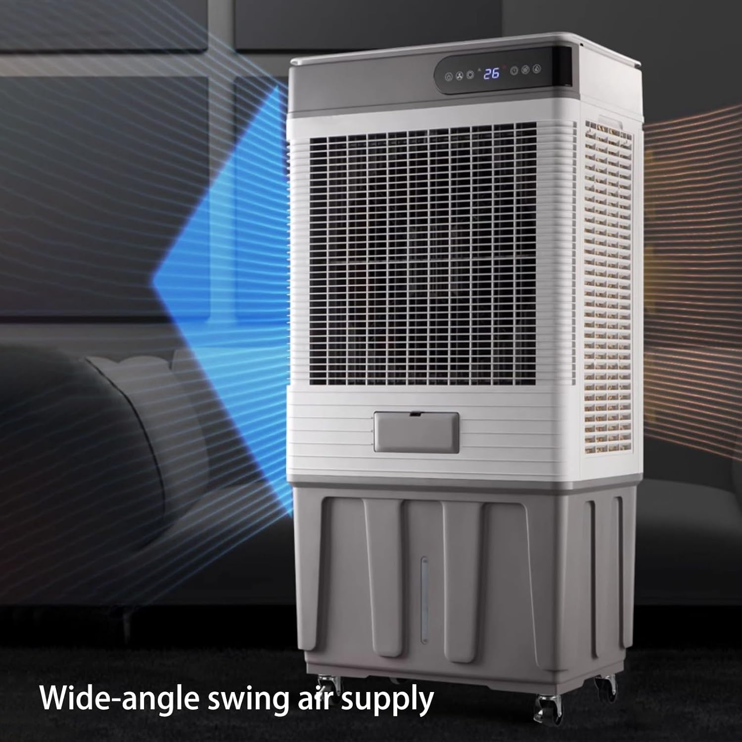 3-in-1 Evaporative Air Cooler, Swamp Cooler with 12H Timer and 3-Speed, Dual Tank Portable Air Conditioner for Room Office