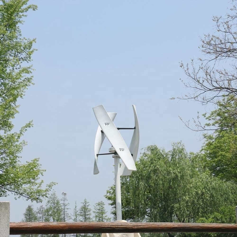 400W Vertical Wind Turbine Generator, 12V 24V Wind Power Generator, 3 Blades Free Energy Generator with MPPT Controller for Home Factory Use