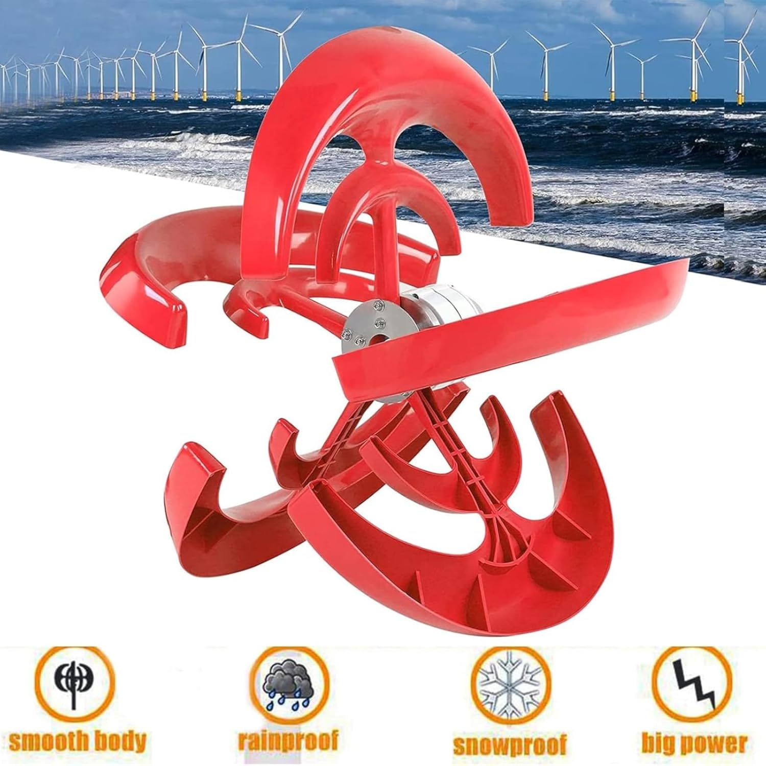 400W 5 Blades Vertical Axis Wind Generator Kit 12V/24V Lantern Type Wind Turbine Generator Free Energy Windmill Vertical Axis Wind Generator Home Permanent Magnet Generator(24V)
