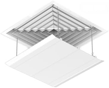 Central Air Vent Deflector, Air Conditioner Deflector, Vent Covers for Home Ceiling, Ceiling Vent Deflector with Hook for Home Office