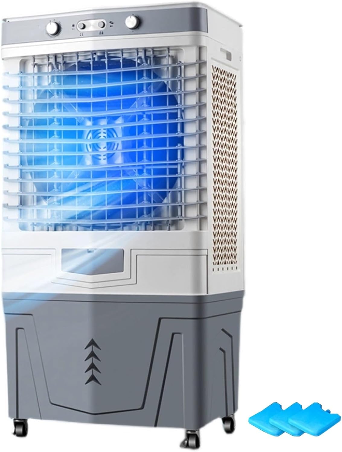 Portable Air Conditioners, Air Conditioner Fan, Strong and Resistant to Pressure, Wide-angle Air Supply, 3 Wind Speeds, 80L/21gal Water Tank, for Room, Office