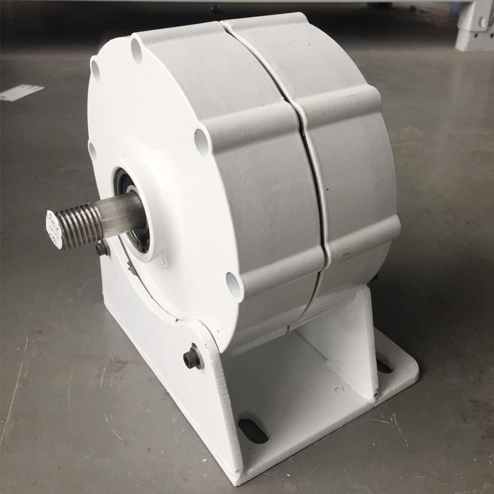 Wind Power Turbine Generator Low Speed 800W 1000W 12V 24V 48V Gearless Permanent Magnet Generator AC Alternators Use For Wind Turbine Water Turbine (Color : Without base, Size : 12V_500W)