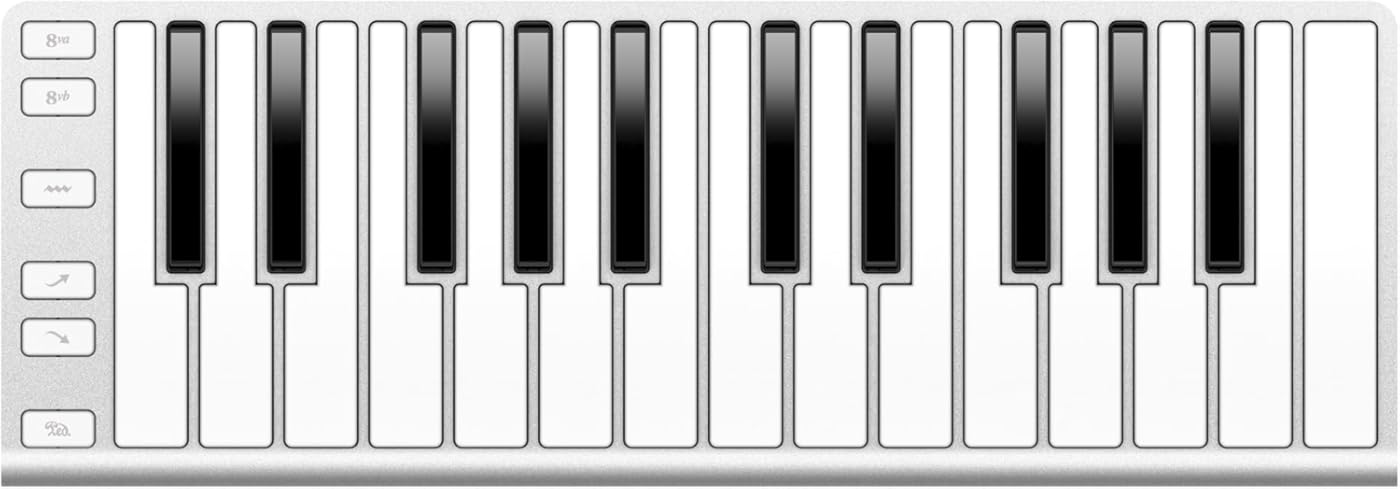 Xkey 25 USB MIDI Keyboard - Apple-Style Ultra-Thin Aluminum Frame, 25 Full-Size Velocity-Sensitive Keys, Polyphonic Aftertouch, Ultra-Low Latency, Simply Plug & Play on iPad, iPhone, Mac, PC