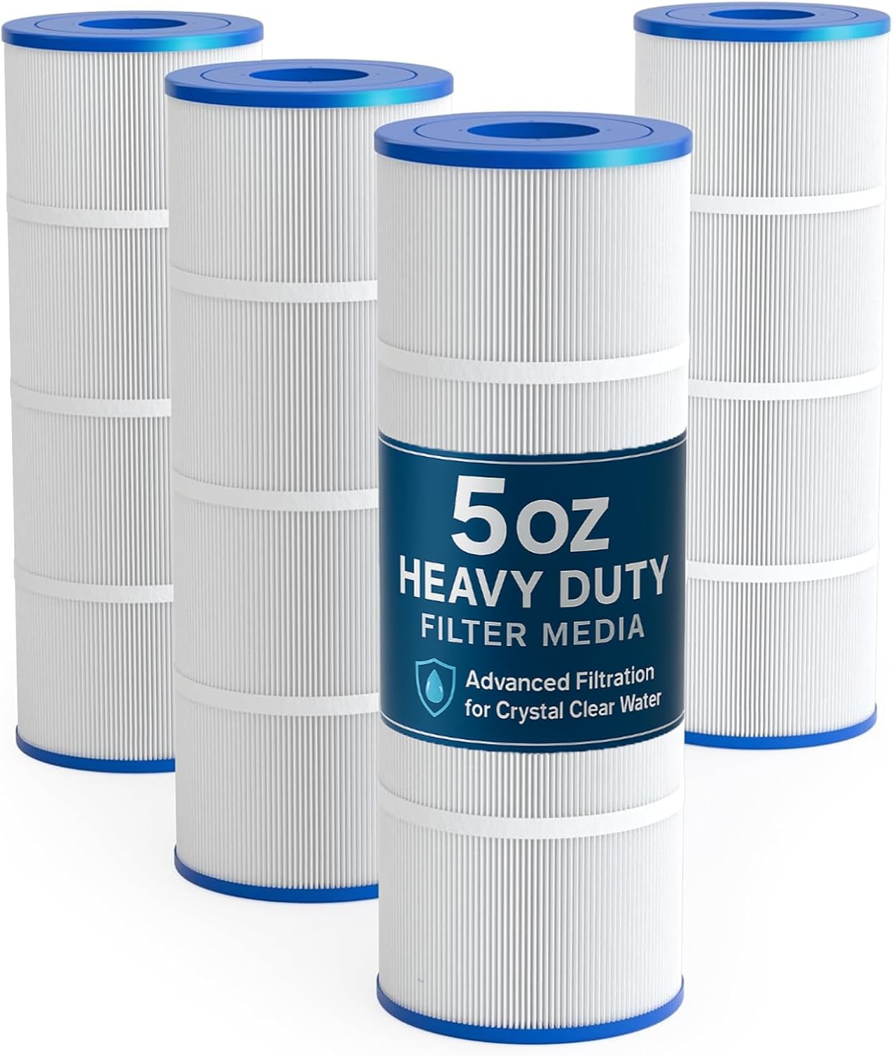 4 Pack CCP320 Pool Filter Cartridges Compatible with Pentair Clean and Clear Plus 320, Heavy Duty 5oz Fabric for Superior Filtration & Durability, Replace PCC80, 178580, R173573