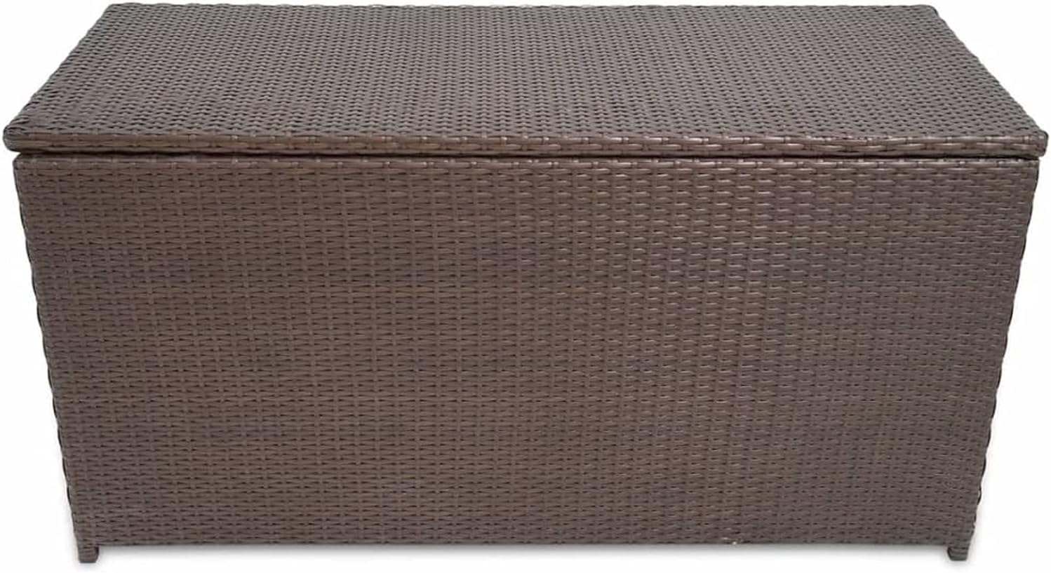 shubiao Garden Storage deck storage box, outdoor storage, patio storage, deck boxes outdoor waterproof Brown 120x50x60 cm Poly Rattan