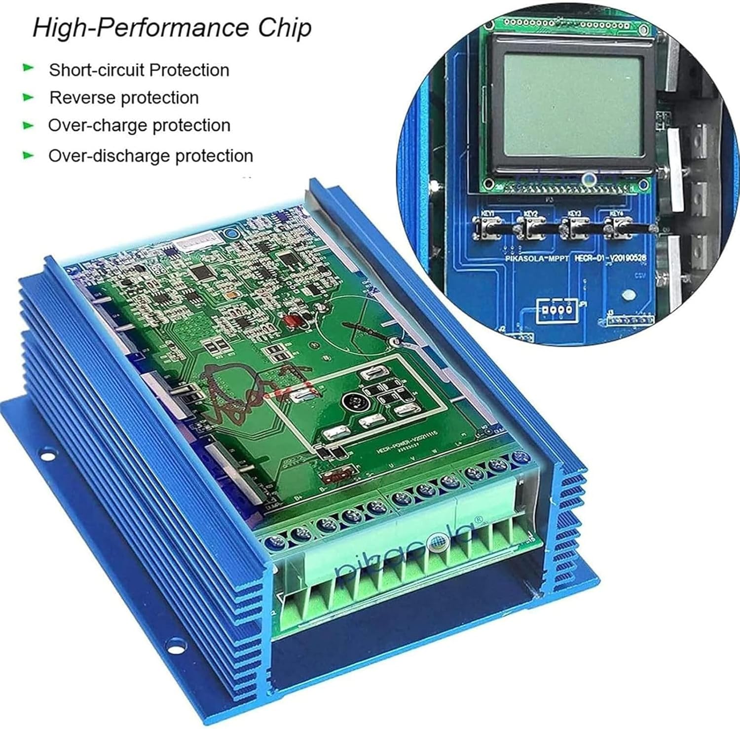 3000W-10000W Wind Solar Hybrid Charge Controller, MPPT Charge Boost Controller, Solar Wind Hybrid Charge Regulator 12V/24V/48V Auto Identification System Voltage,10000W-12V