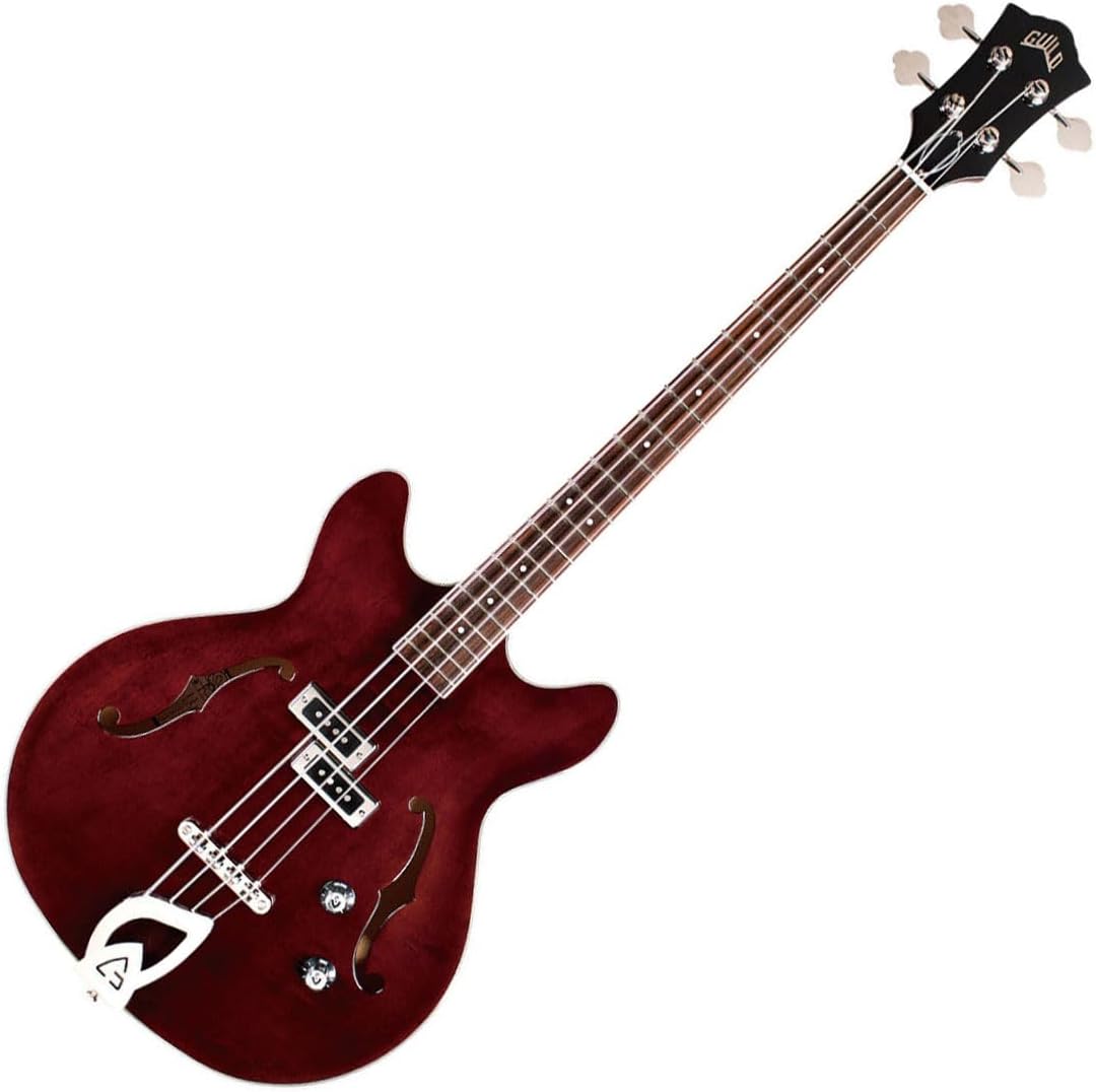 Guild Guitars Starfire I Bass Semi-Hollow Body Double-Cut Bass, Vintage Walnut, Newark St. Collection