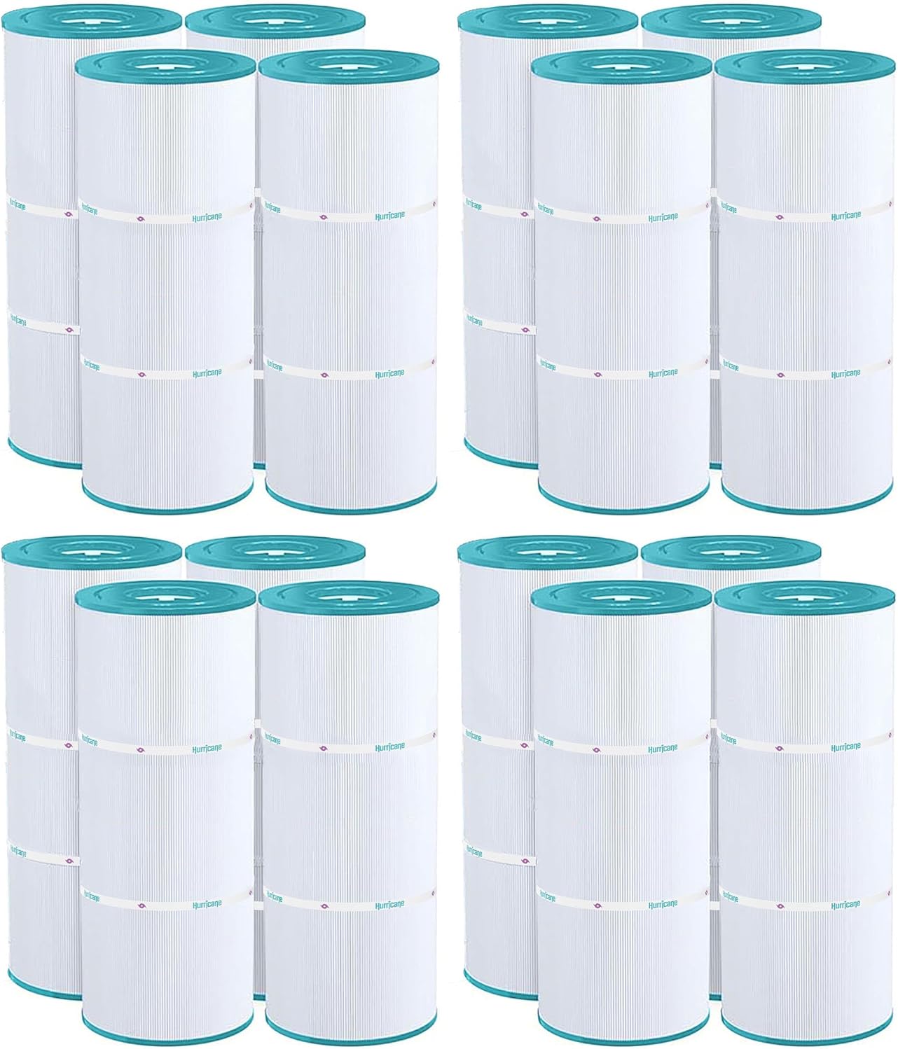 Hurricane Filters 16 Pack HF56SV-04 Advanced Pool Filter Cartridge - Replacement for PA56L, Hayward SwimClearC2030, CX481XREPAK4