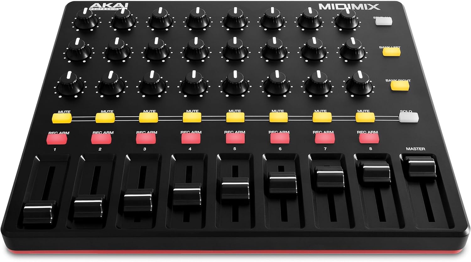 Akai Professional MIDImix - USB MIDI Controller Mixer with Assignable Faders & Master Fader, 24 Knobs and 16 Buttons, 1 to 1 Mapping With Ableton Live