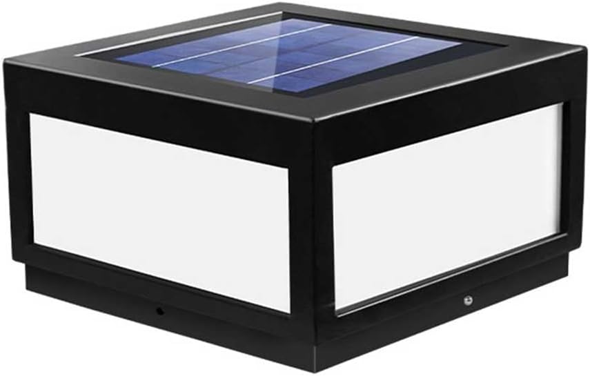 IP65 Solar Pillar Lights for Outside Modern Solar Column Lights LED Fence Deck Post Cap Light Simple Post Lights with Remote Control to Adjust Warm/Cold Light Fit 4x4 5x5 Posts