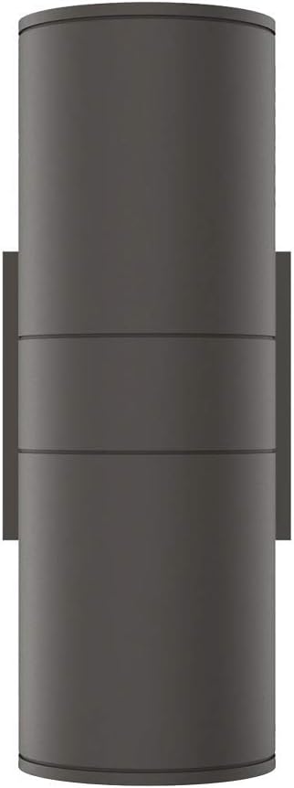 LEDMyplaces Waterproof 2x36W Cylinder Up and Down Outdoor Wall Sconce Lights, Dusk-to-Dawn Illumination for Stylish Porch Décor, Blue Light, Aluminum, ETL & RoHS Listed, Double Side Light
